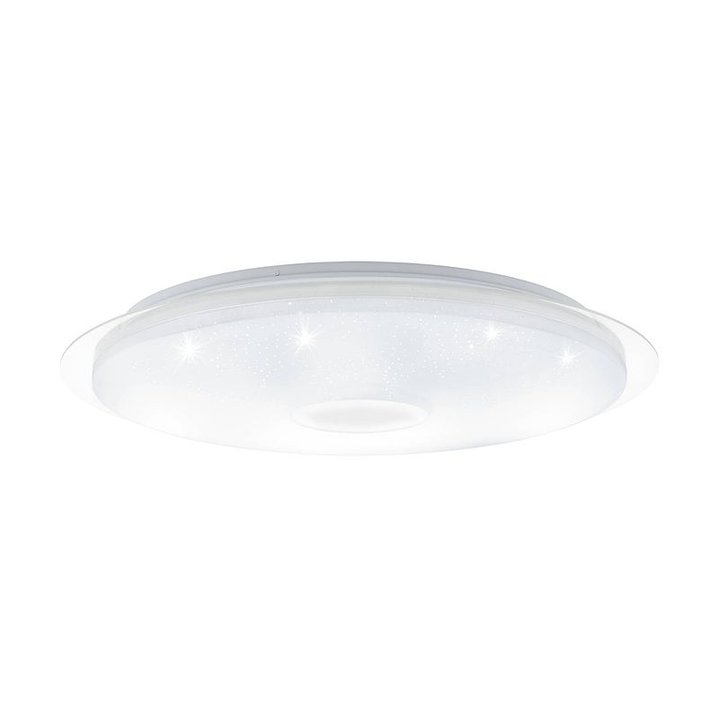 Foto van Eglo lanciano plafondlamp - led - ø 66 cm - wit/zilver - dimbaar