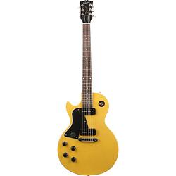 Foto van Gibson original collection les paul special lh tv yellow linkshandige elektrische gitaar met koffer