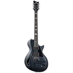 Foto van Esp ltd bw-1 evertune see thru black ben weinman signature elektrische gitaar met koffer