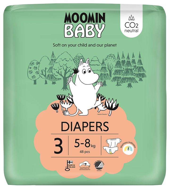 Foto van Moomin baby luier maat 3 midi