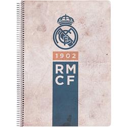 Foto van Real madrid cf schrijfblok vintage collection a4 geruit bruin