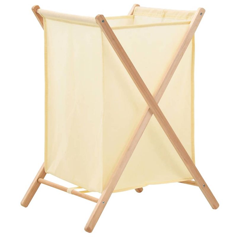 Foto van Vidaxl wasmand 42x41x64 cm cederhout en stof beige