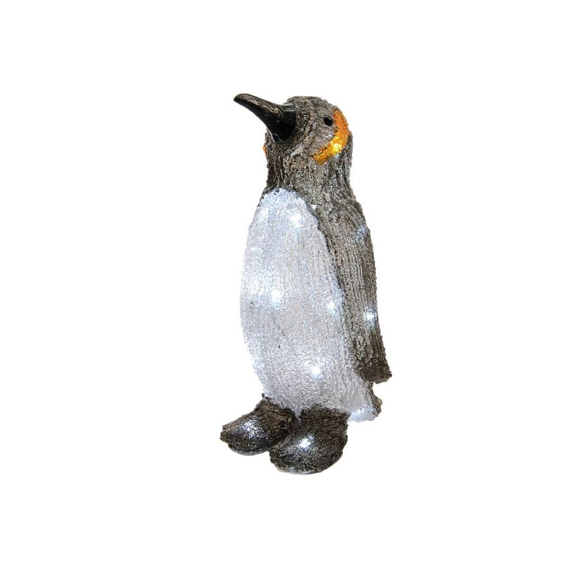 Foto van Led pinguin acryl buiten 17x16x33 cm 24l koelwit