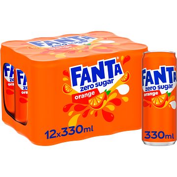 Foto van Fanta orange no sugar 12 x 330ml bij jumbo