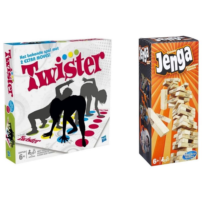 Foto van Spellenbundel - 2 stuks - twister & jenga