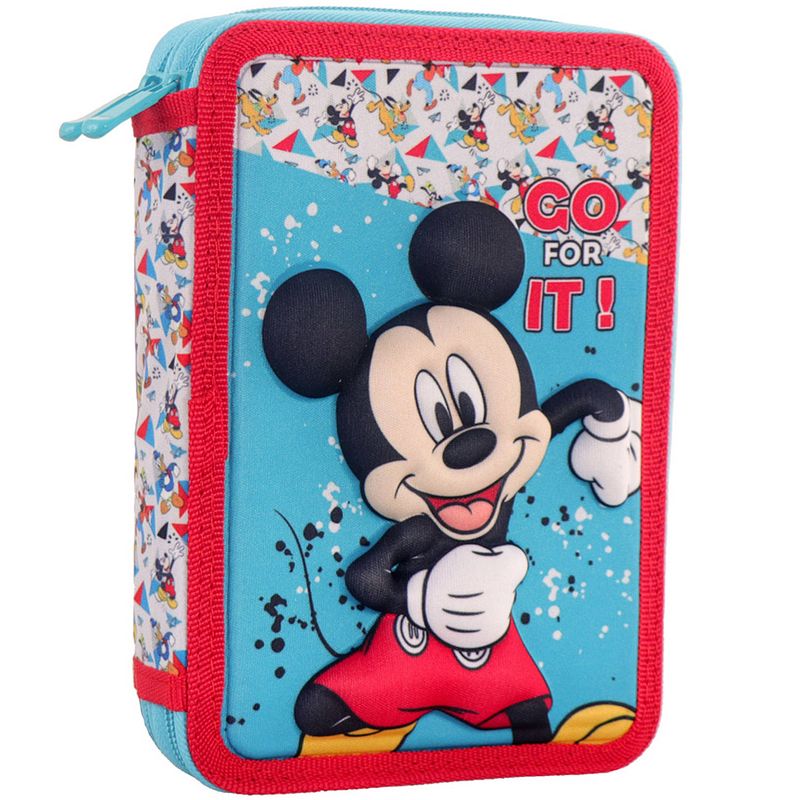 Foto van Disney mickey mouse go for it! gevuld etui - 3d - 21 x 15 x 5 cm - multi