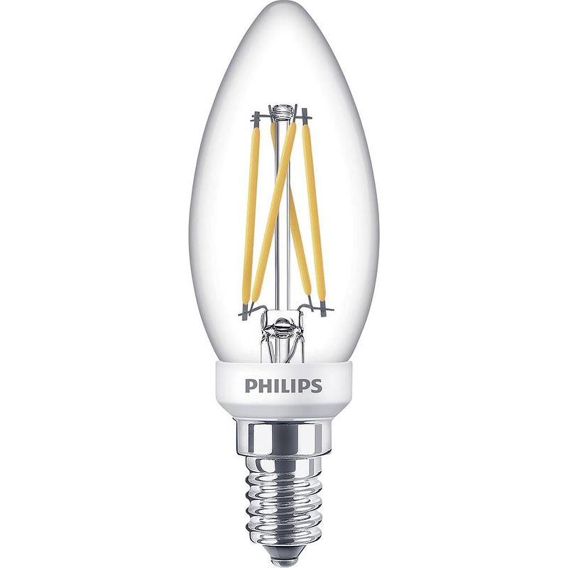 Foto van Philips lighting 871951432415200 led-lamp energielabel d (a - g) e14 kaars 2.5 w = 25 w warmwit (ø x l) 35 mm x 97 mm 1 stuk(s)