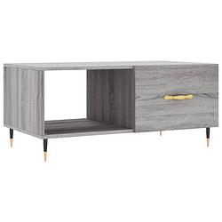 Foto van Vidaxl salontafel 90x50x40 cm bewerkt hout grijs sonoma eikenkleurig