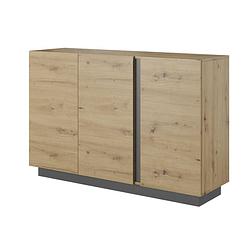 Foto van Meubella - dressoir ashley - eiken - grijs - 138 cm