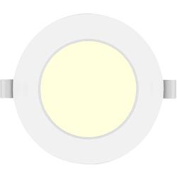 Foto van Led downlight pro - aigi trinko - inbouw rond 4w - warm wit 3000k - mat wit - kunststof - ø98mm