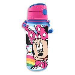 Foto van Disney minnie mouse drinkfles/drinkbeker/bidon met drinktuitje - roze - aluminium - 600 ml - schoolbekers