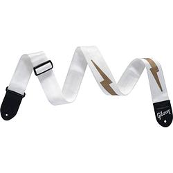 Foto van Gibson the lightning bolt seatbelt white gitaarband