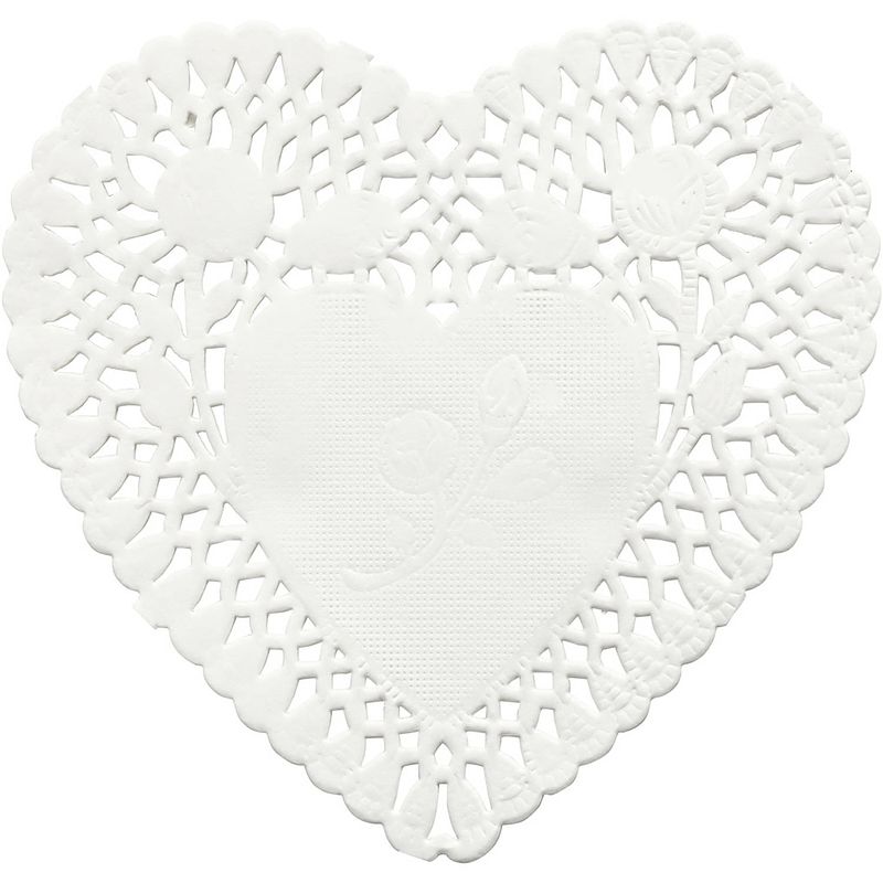 Foto van Creotime hartvormige servetten 10 cm 30 stuks