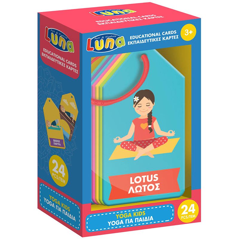 Foto van Luna educatieve kaarten yoga kids junior 6 x 11 x 18 cm