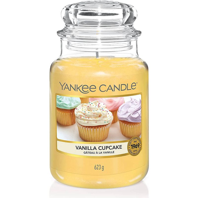 Foto van Yankee candle - vanilla cupcake geurkaars - large jar - tot 150 branduren