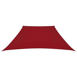 Foto van The living store zonnezeil - rood - pu-gecoat oxford - 2/4 x 3 m