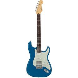 Foto van Fender made in japan hybrid ii stratocaster hss rw forest blue elektrische gitaar met gigbag