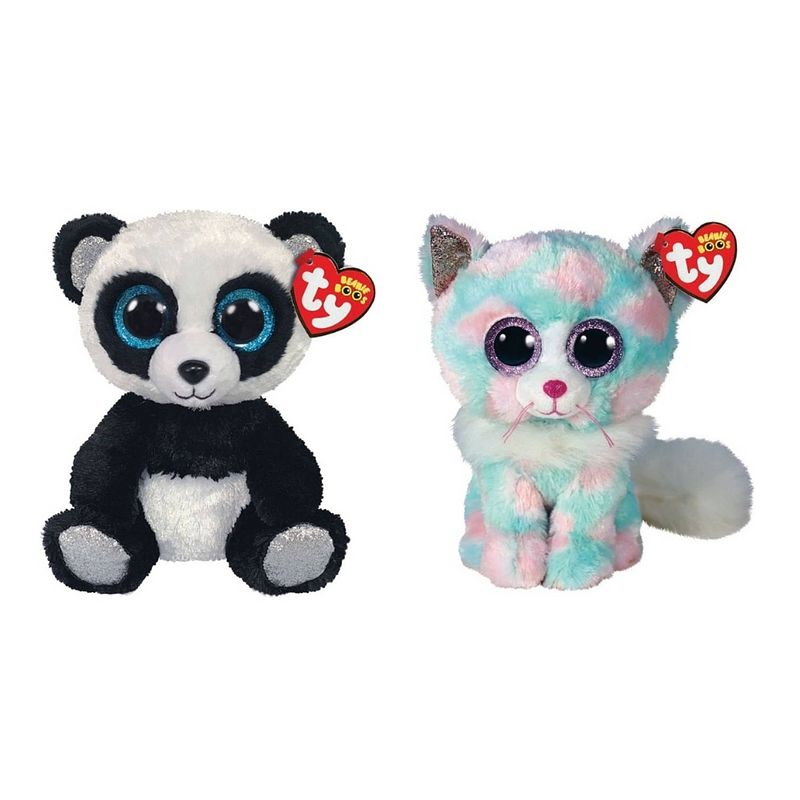 Foto van Ty - knuffel - beanie boo's - bamboo panda & opal cat