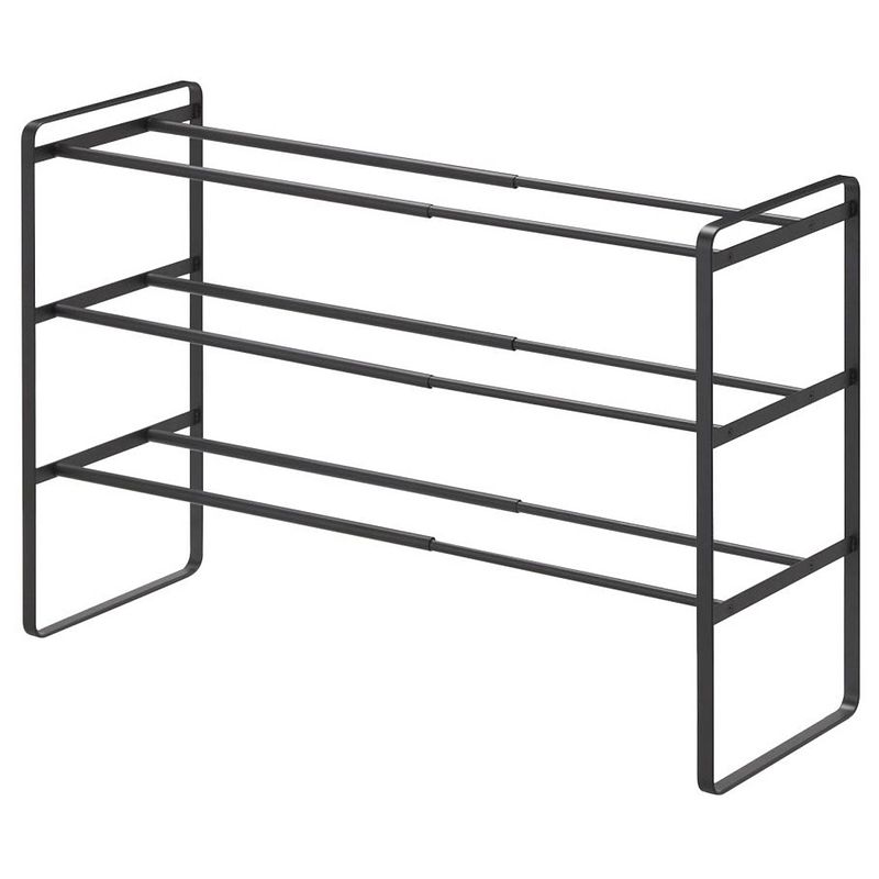 Foto van Yamazaki frame extendable shoe rack 3 tire - black