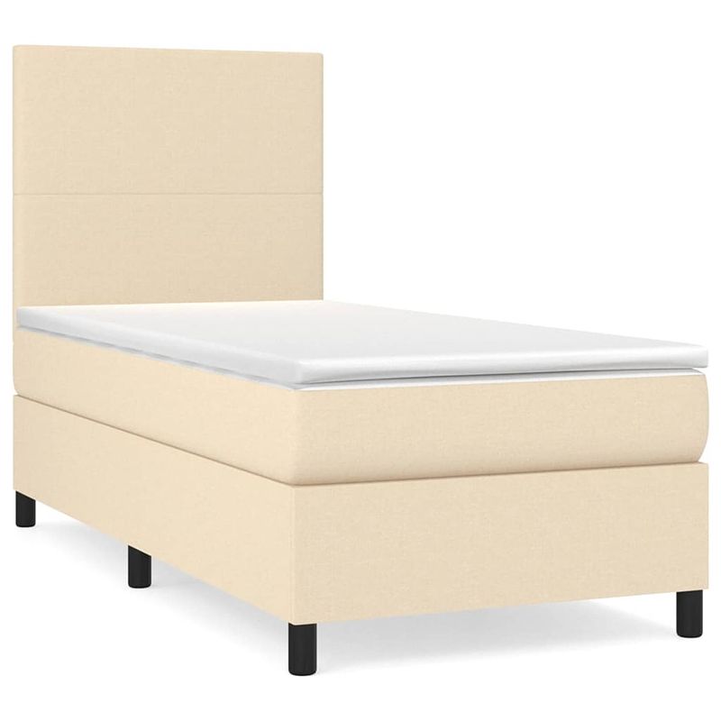 Foto van The living store boxspringbed - pocketvering - 90x190 cm - crème