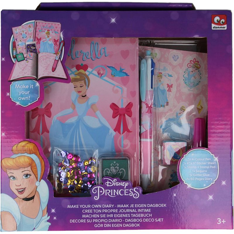 Foto van Disney princess make your own diary cinderella