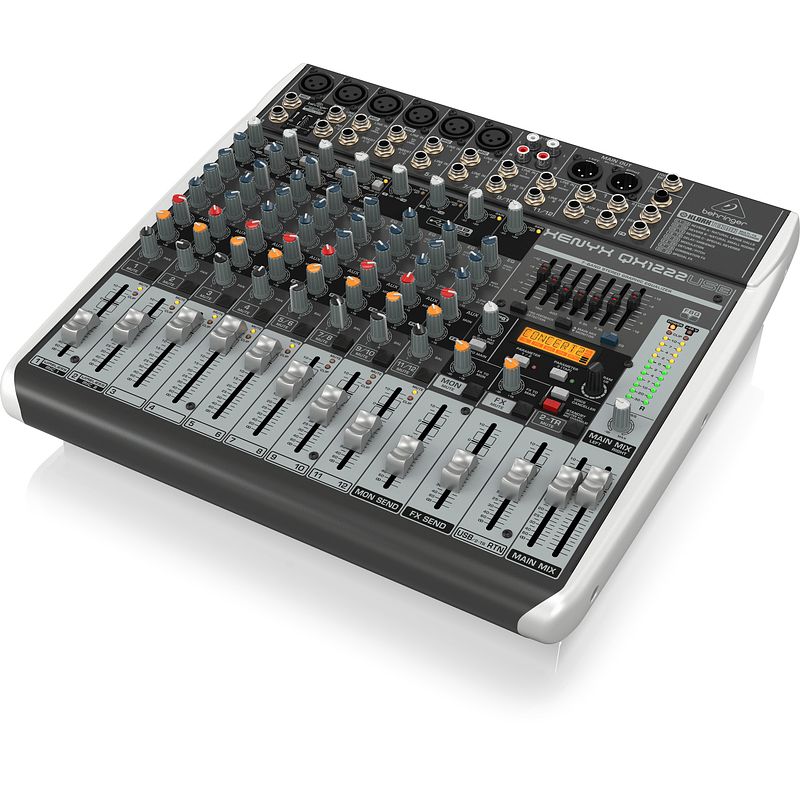 Foto van Behringer xenyx qx1222usb pa en studio mixer