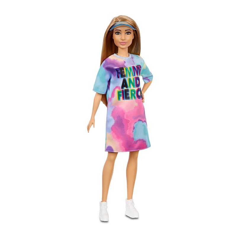 Foto van Barbie tienerpop fashionistas meisjes 30 cm roze/lichtblauw