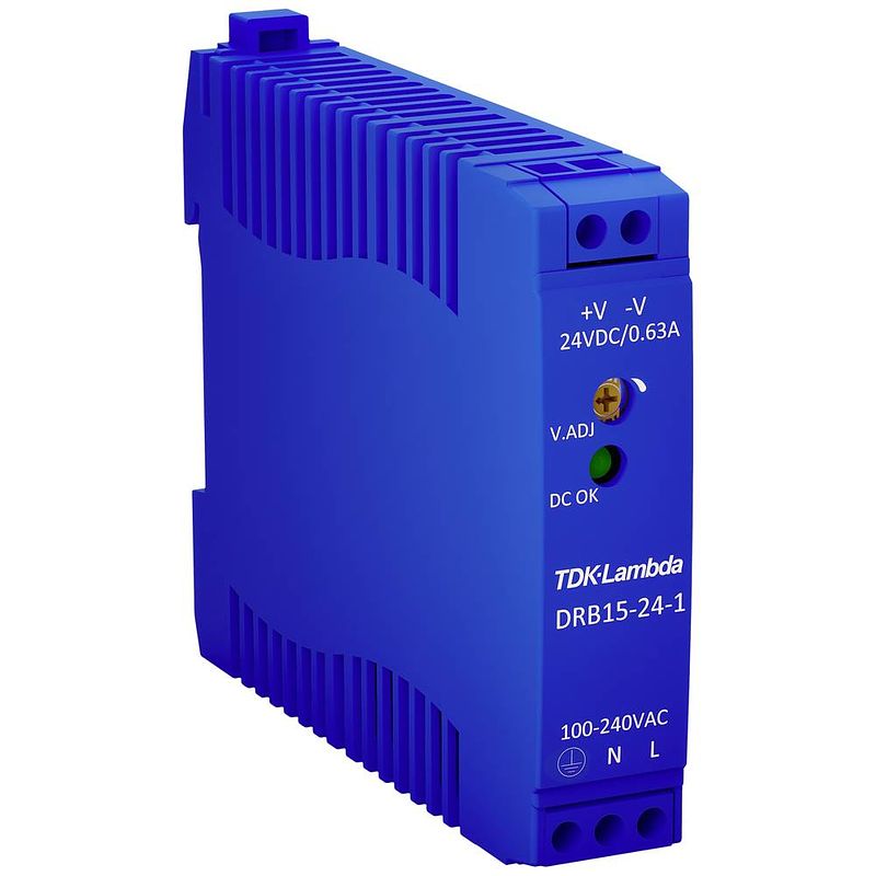 Foto van Tdk-lambda drb15-24-1 din-rail netvoeding 24 v/dc 0.63 a 15 w 1 x