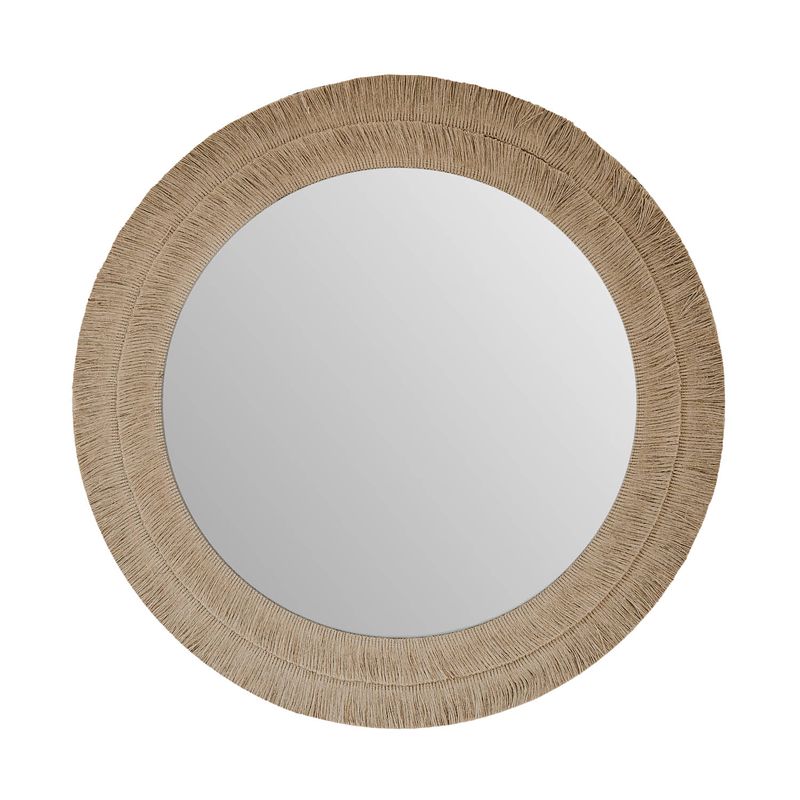 Foto van Oliva'ss - spiegel - rond - wandspiegel - bohemian - gebonden jute - 70cm