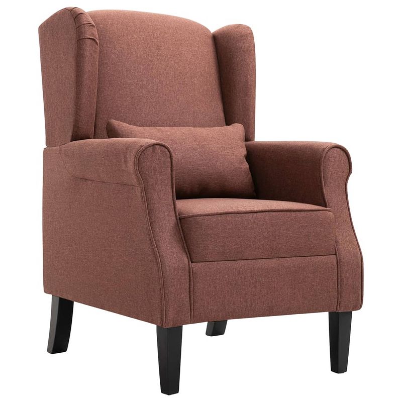 Foto van Vidaxl fauteuil stof bruin