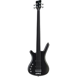 Foto van Warwick rockbass corvette basic 4-string left-handed fretless nirvana black transparent satin linkshandige fretloze bas