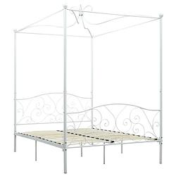 Foto van Infiori hemelbedframe metaal wit 120x200 cm