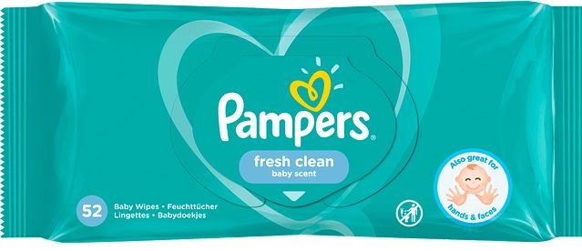 Foto van 2+1 gratis | pampers fresh clean babydoekjes 1 verpakking = 52 doekjes aanbieding bij jumbo