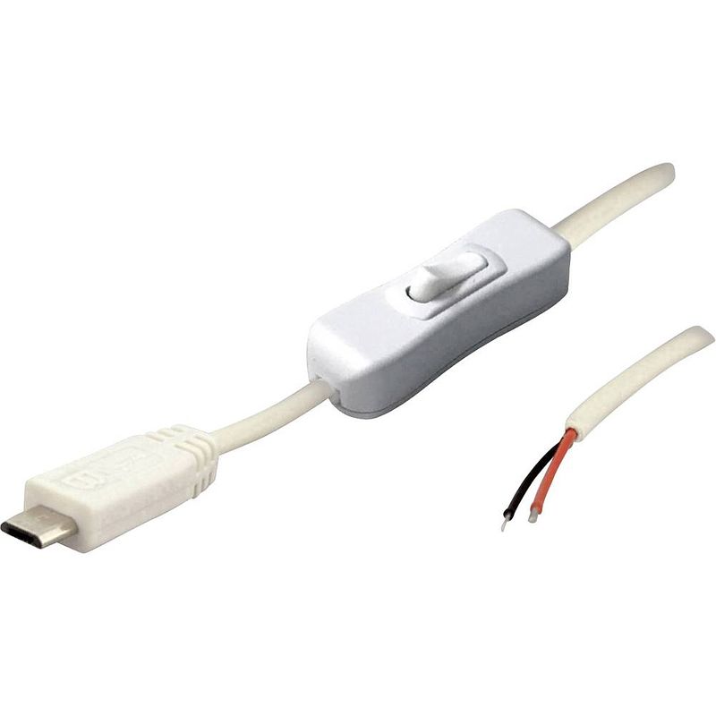 Foto van Usb-kabel met schakelaar stekker, recht 2-polig bezet tc-2509037 tru components 1 stuk(s)