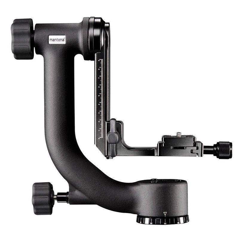 Foto van Mantona gimbal stativkopf tk-i gimbal mechanisch 3/8 inch zwart belastbaar tot 10 kg