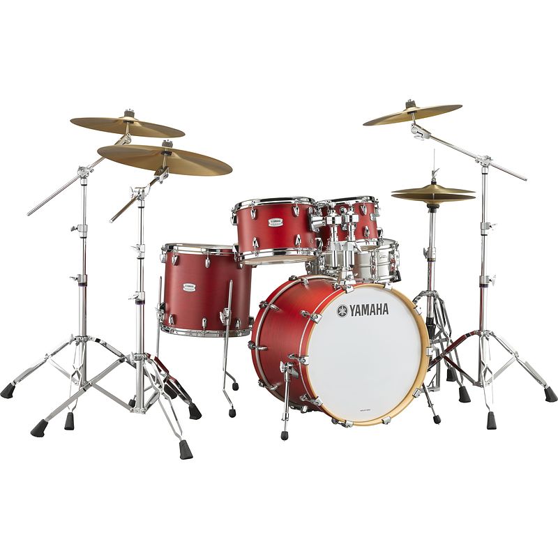 Foto van Yamaha tour custom tmp2f4 candy apple satin 4-delige shellset