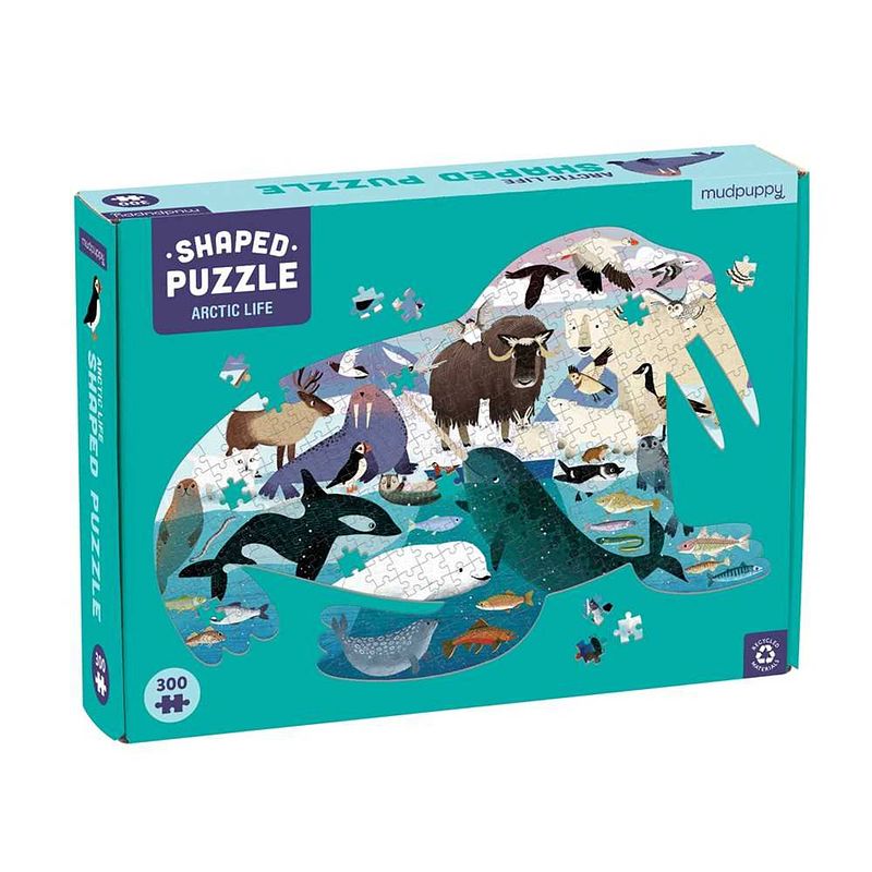 Foto van Mudpuppy 300 pcs shaped puzzle/arctic life