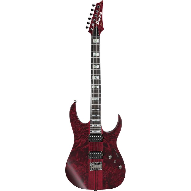 Foto van Ibanez premium rgt1221pb stained wine red low gloss elektrische gitaar met gigbag