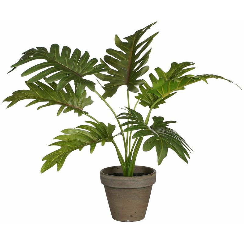 Foto van Mica decoration kunstplant philodendron - groen - h30 en d27 cm - kamerplant - kunstplanten