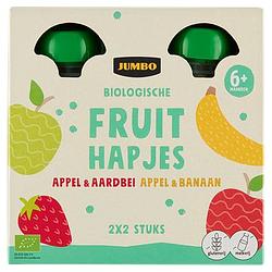 Foto van Jumbo biologische fruithapjes 6+ maanden 4 x 90g