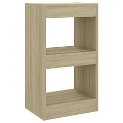 Foto van The living store boekenkast sonoma eiken 40x30x72 cm - bewerkt hout