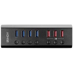 Foto van Lindy 43371 usb 3.2 gen 1-hub 8 poorten zwart