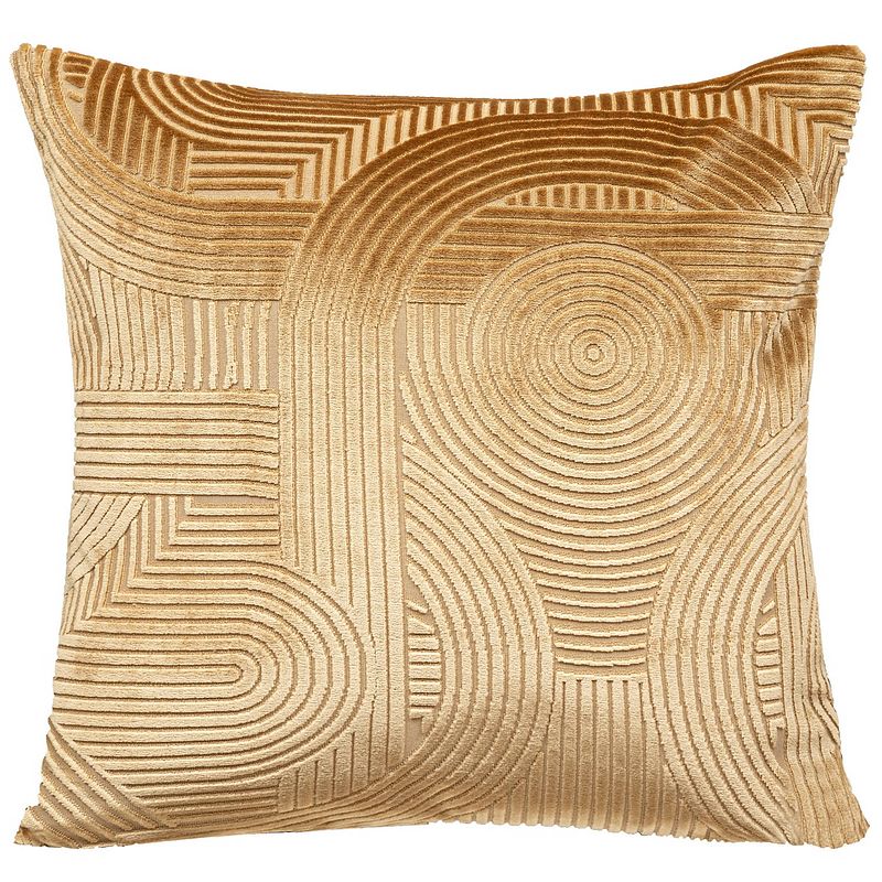 Foto van Casa di elturo velvet kussen goud abstract - 40 x 40 cm (incl. vulling)