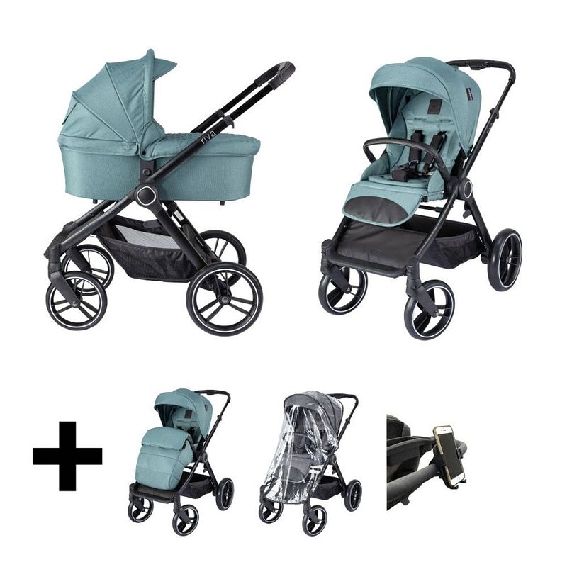 Foto van Born lucky kinderwagen 2 in 1 riva green