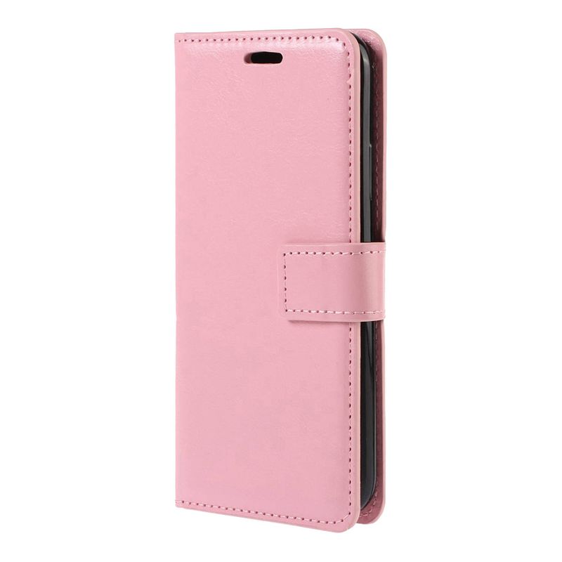 Foto van Basey oneplus nord ce 2 hoesje bookcase hoes flip case book cover - oneplus nord ce 2 hoes book case hoesje - licht roze