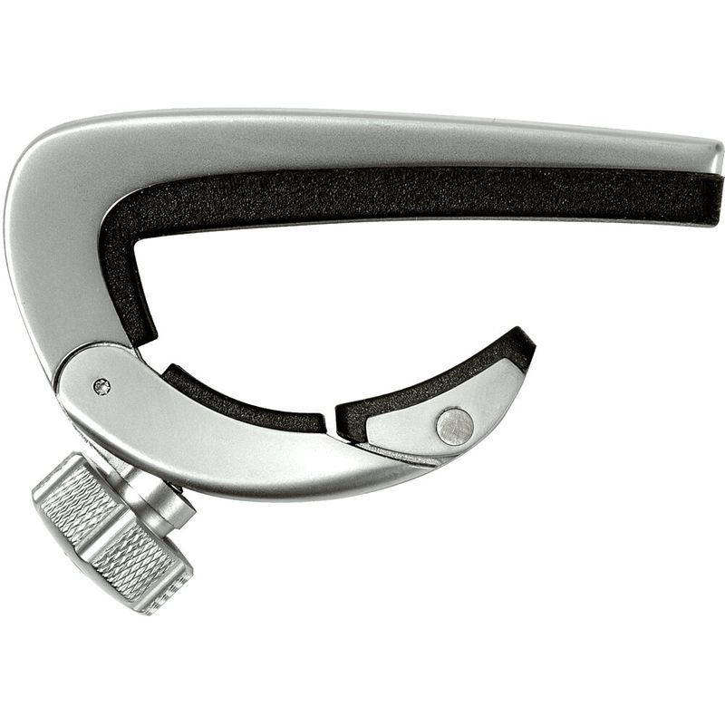 Foto van Dunlop dpcsc pivot capo satin chrome capo voor western- en elektrische gitaar