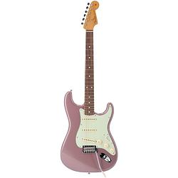 Foto van Fender vintera 60s stratocaster mod burgundy mist pf met gigbag