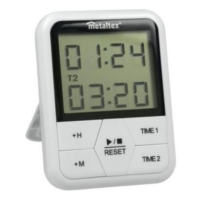 Foto van Metaltex digitale timer magnetisch 11 x 8 cm wit