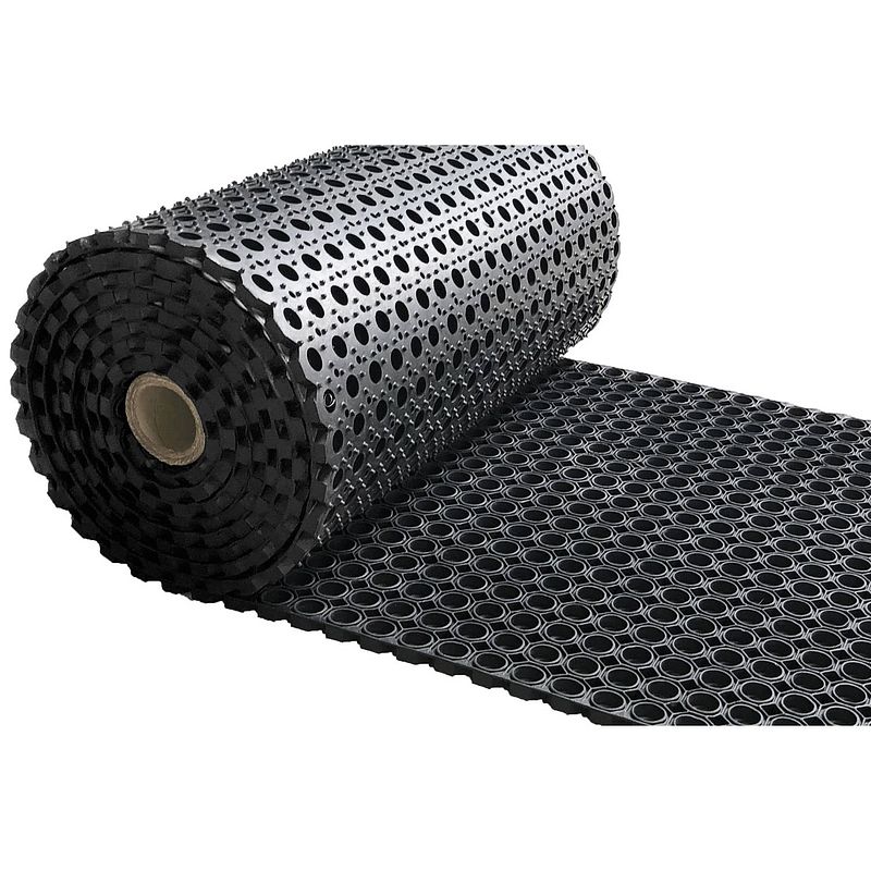 Foto van Rubber ringmat op rol - heavy duty - dikte 23 mm - breedte 80 cm