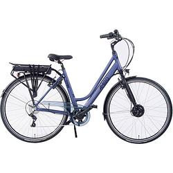 Foto van Amigo elektrische stadsfiets e-vibe d1 460wh 28 inch 51 cm dames 7v v-brakes blauwgrijs